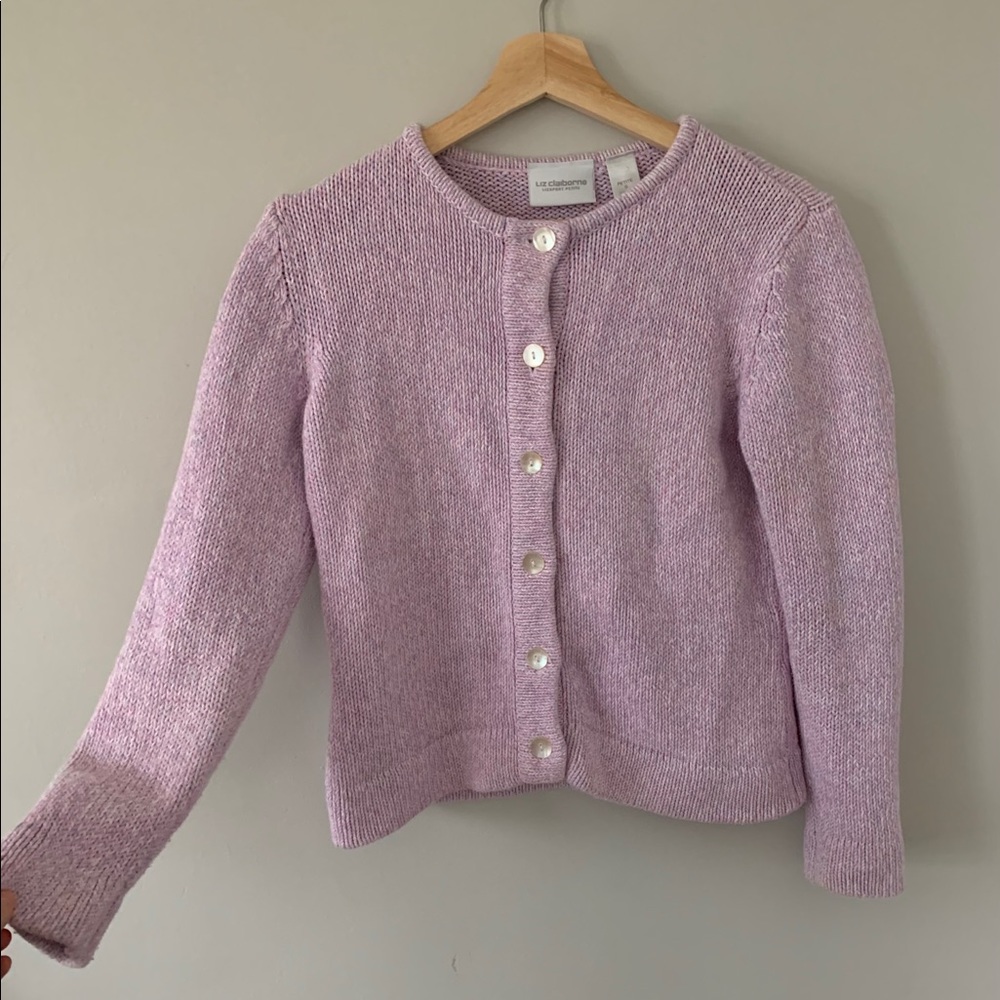 Vintage marled cardigan sweater - sm